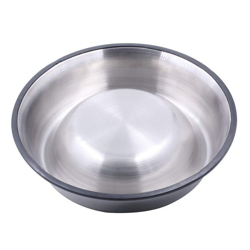 Bahob® Steel Dog Bowl with Rubber Base for Small Medium and Large Dogs, Pets Feeder Bowl and Water Bowl Perfect Choice Pack of 2 (M) M - PawsPlanet Australia