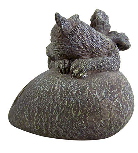 [Australia] - Cat Ashes Urn - Heart Shaped Sleeping Angel Cat Memorial Urn 