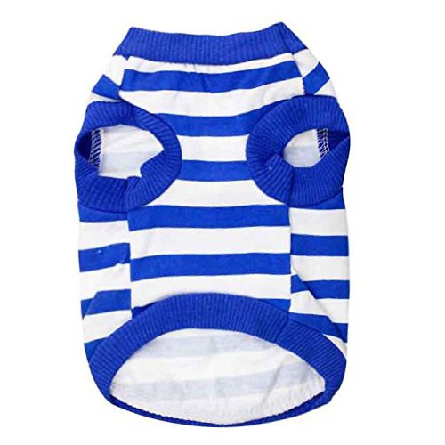 DroolingDog Pet Dog Clothes Cute Eyes Tee Shirt Vest for Small Dogs X-Small (Under 3.3lb) Blue - PawsPlanet Australia