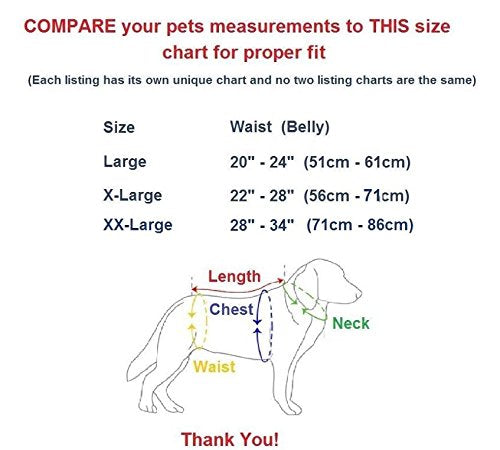 [Australia] - Dog Diaper Reusable Washable Female Girl for Medium & Large Big Dog Breeds Size L, XL, XXL DELIVERY 2-4 Days! X-LARGE: Waist 22" - 28" Pink Bunny 