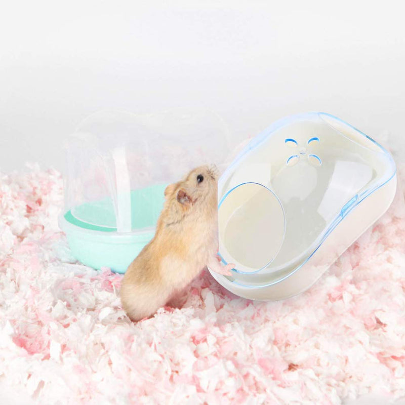 ViaGasaFamido Hamster Sand Bathroom, Small Animal Plastic Hamster Bathroom Pet Hamster Bathroom Litter Rat Mouse Bath Sand Sauna Toilet Washroom Box With Shovel for Hamster Guinea Pig Ferret(Blue) Blue - PawsPlanet Australia