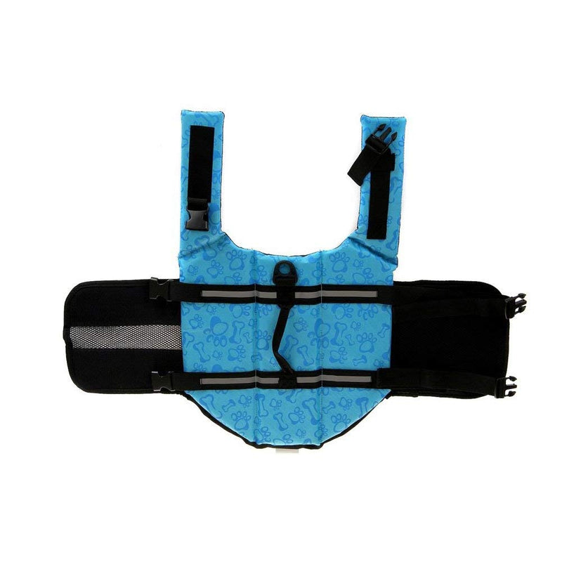 TESOON Dog Life Jacket with Reflective Stripes-Adjustable Belt Dogs XS Blue Bone - PawsPlanet Australia
