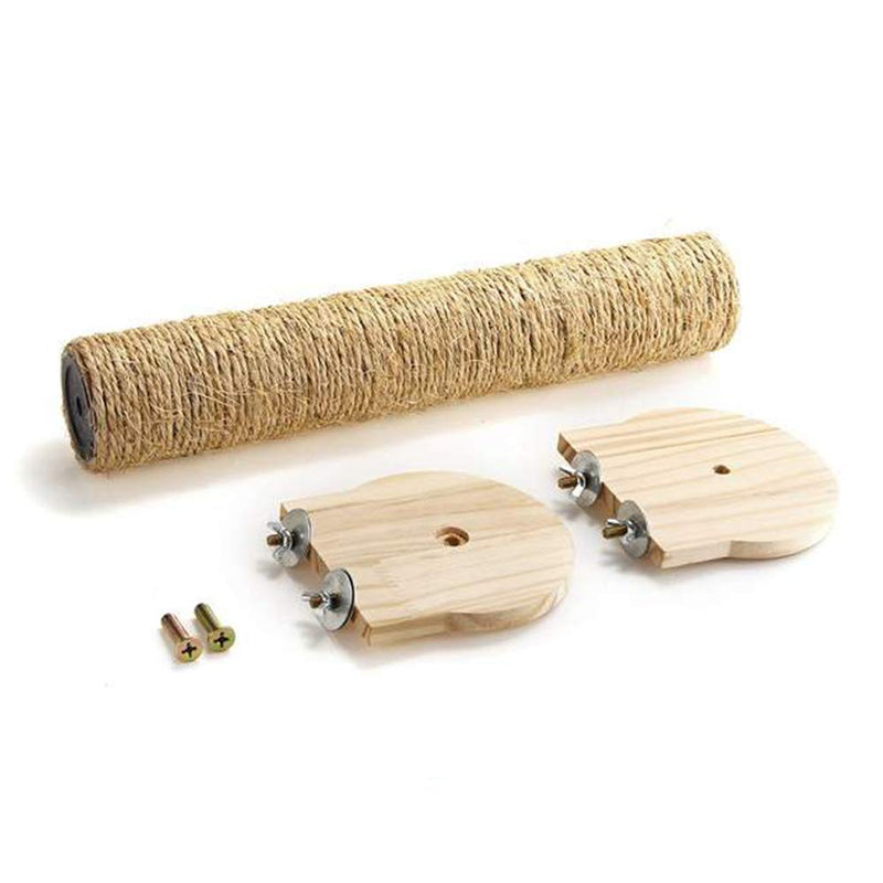 [Australia] - kathson Cat Scratching Post, Cage-Hanging Cat Scratching Pole Natural Wood with Sisal Cat Grinding Claws Funny Toy for Cats Playing Climbing Amusement 