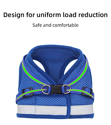 MYKOMI Comfort Step-in Cat Harness and Leash Set for Puppies Cats Kitty Escape Proof Pet Vest Harnesses for Small Animals Rabbit/Mouse/Cats (Small, Black) - PawsPlanet Australia