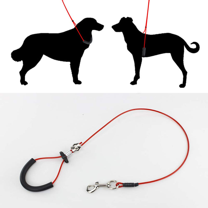 Superbcare Dog Grooming Restraint Loop - Adjustable Cable Tough and Durable Loops (2 Pack red and Black) red black - PawsPlanet Australia