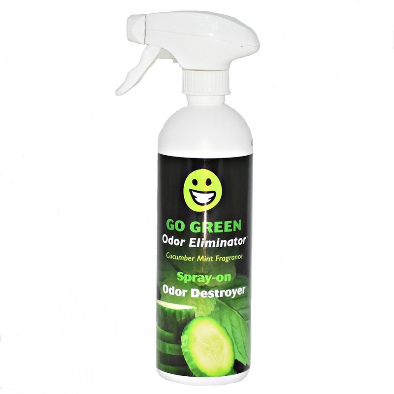 [Australia] - Go Green Odor Eliminator - 16 oz Spray - Remove Odor from Upholstery, Leather Couches, Chairs and Carpet - Pet Odors - Natural Cucumber Mint Enzymes neutralizers Odors. Pet and Child Safe 