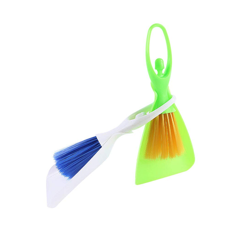 GZGZADMC 2-in-1 Dustpan Set Mini Desktop Sweep Cleaning Brush Small Broom Dustpan Set for Table, Office Desk, Keyboard, Car, Camping, Dog, Cat - Ergonomic Brush Design - PawsPlanet Australia