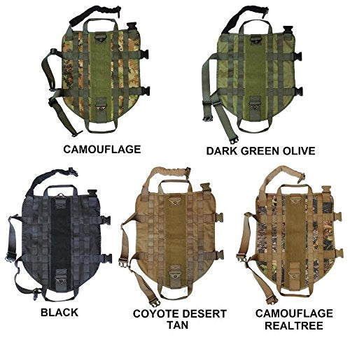 [Australia] - FDC Tactical Dog Vest Harness K9 MOLLE Hunting Military Hook and Loop Patch Panel XS, S, M, L, XL COYOTE DESERT TAN L: Chest up to 32" 
