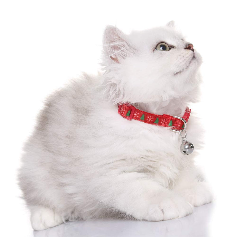 [Australia] - SCENEREAL Cat Collars Breakaway with Bell - Outdoor Safety Collar for Cats Kittens 2 Set/Pack Christmas cat collar 