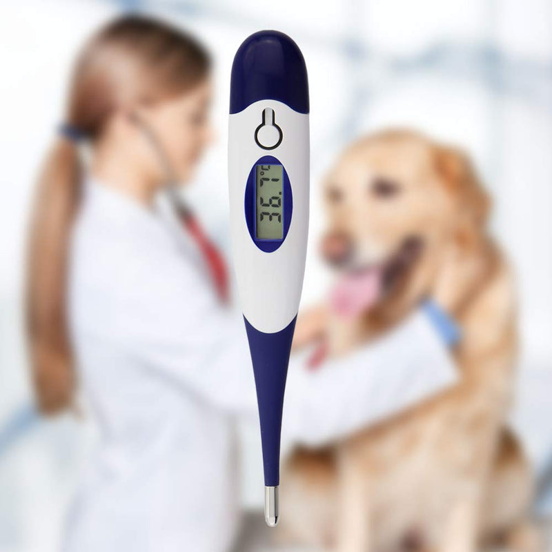 Digital Pet Thermometer For Animal Owners of Dogs Cats Horses Vets Flexible Temperature Probe Includes Veterinary Hobdays Chart - PawsPlanet Australia