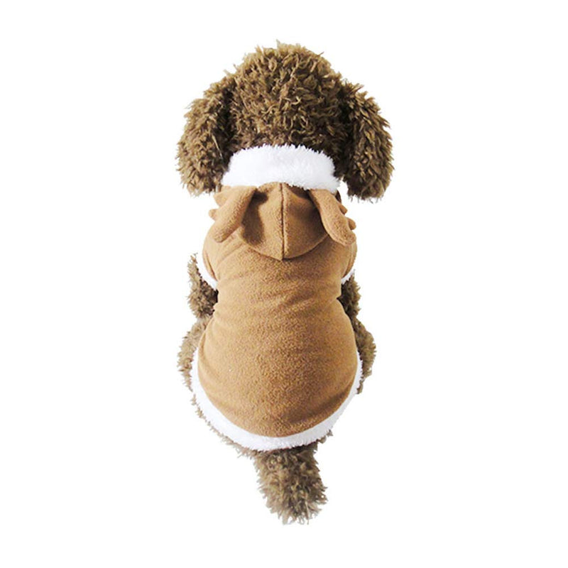 [Australia] - Wow4pets Pet Clothes Christmas Dog Cute Elk Cosplay Costumes for Autumn & Winter XS Coffee Two-leg 