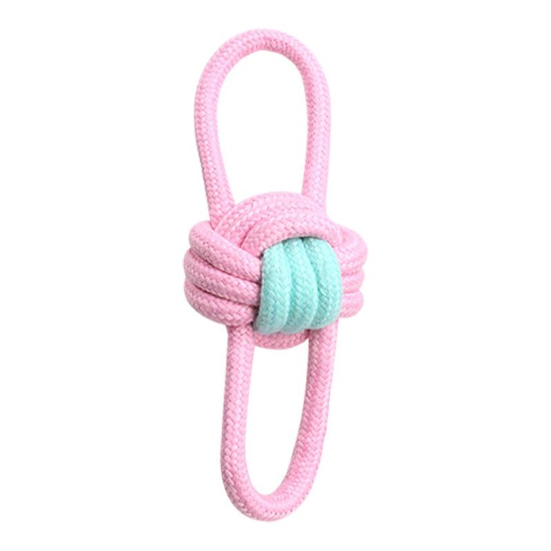 Nwvuop 4pcs Puppy Teething Toys Dog Chew Rope Toys Set Interactive Pet Toys Gift for Small Puppies and Medium Dogs with Ball and Cotton Ropes Pink - PawsPlanet Australia