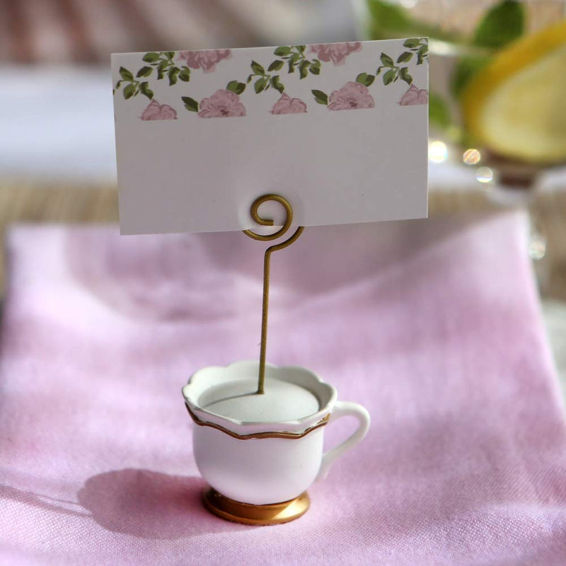 Kate Aspen, Place Card Holders, Tea Time Whimsy, Teapot and Teacup, Place Cards Included, Set of 6 1 - PawsPlanet Australia