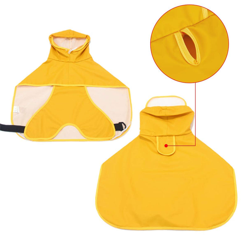 Dog Raincoat Pet Waterproof Jacket with Hood & Collar Hole Transparent brim,Ultra-Light Breathable Adjustable Dog Hooded Rain Jacket for Small Medium Large Dog M - PawsPlanet Australia