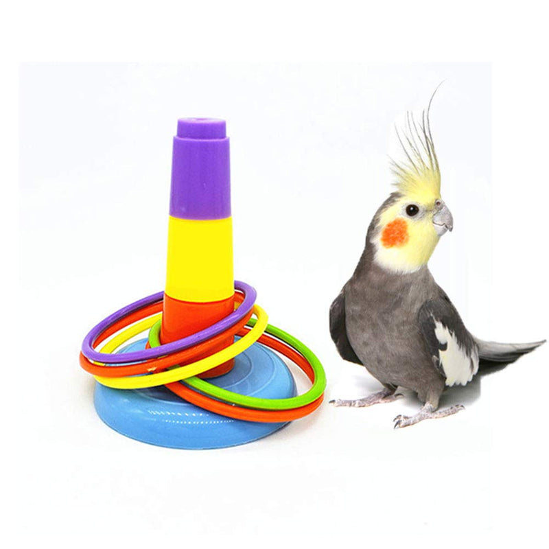 [Australia] - Keersi Small Medium Parrot Intelligence Training Rings Toy Bird Parakeet Cockatiel Conure Lovebird Finch Canary Budgie Macaw African Grey Cockatoo Amazon Cage 