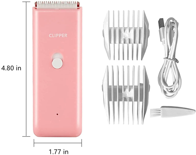 Sun YOBA Professional Dog Clipper, Electric Hair Clipper Grooming Set for Cat Pets, USB Rechargeable Wireless Quiet Hair Clipper for Dogs and Cats Trimmer (Rose) Pink - PawsPlanet Australia