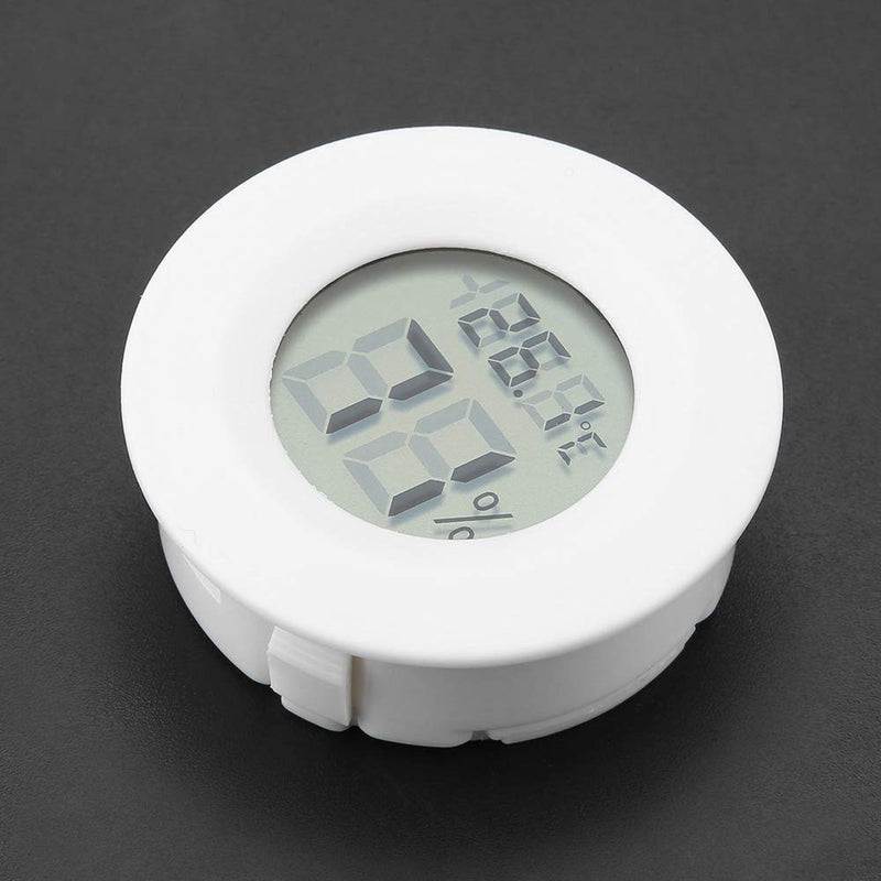 Mini Thermometer Hygrometer for Reptile, Electronic Digital LCD Pet Humidity Temperature Meter for Incubators Indoor Reptile Breeding Box Weather Station Greenhouse Basement[White](No Battery) - PawsPlanet Australia