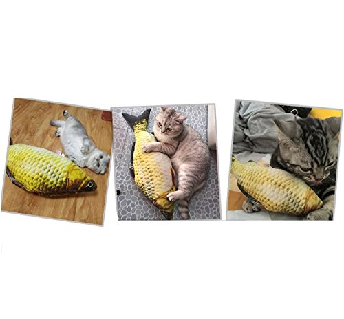 ZXJOY Catnip Toys Cat Toys Fish Shape Chew Toy Simulation Fish Pet Supplies（3 pack） (A-3 pack) A-3 pack - PawsPlanet Australia