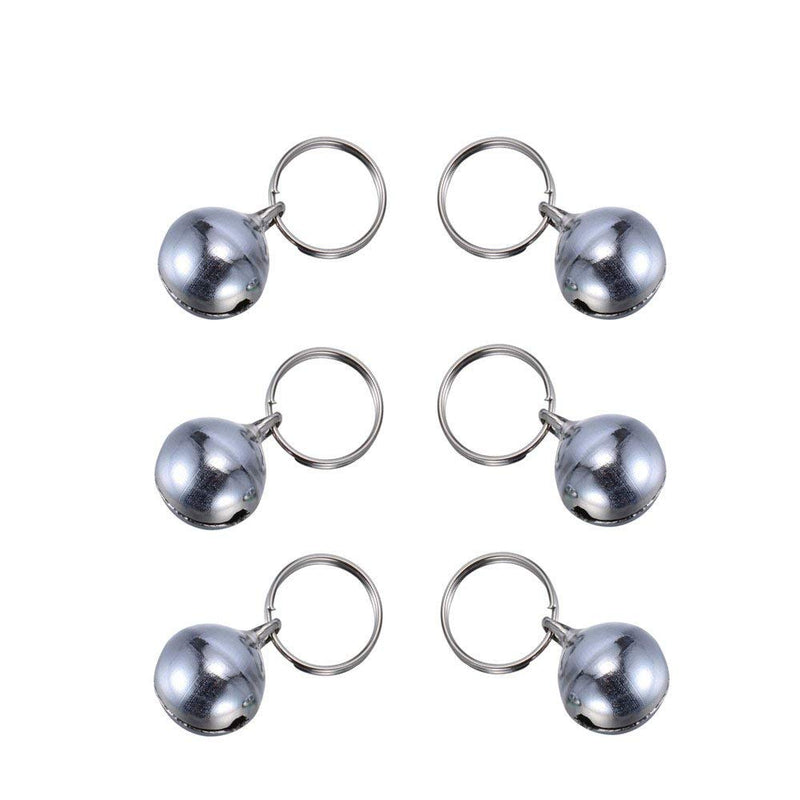 [Australia] - AFZMON 6 Sets Cat Bell for Dog Collar Charm Pet Pendant Accessories Pet Dog Bells 0.7 inches Silver 