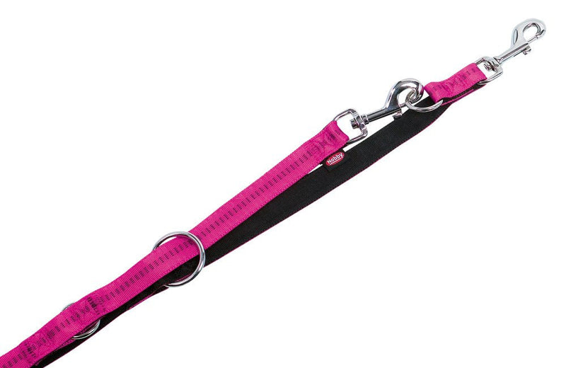 Nobby leash Soft Grip, fuchsia / black L: 200 cm, W: 15 mm, 1 piece fuchsia-black width 15 mm - PawsPlanet Australia