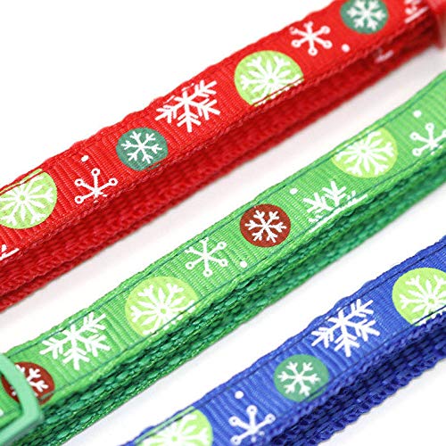 Moonpet Christmas Cat Kitty Collar with Bell Breakaway- 3pcs - PawsPlanet Australia