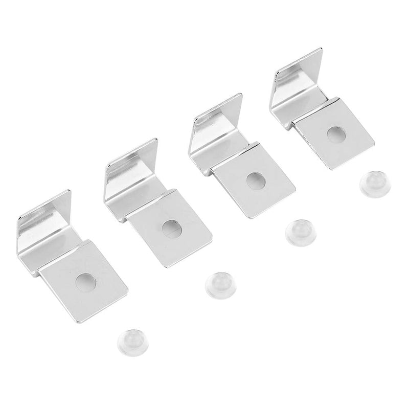 Pssopp 4Pcs Fish Tanks Glass Cover Clip Stainless Steel Aquarium Glass Cover Support Bracket Holders Universal Lid Clips for Rimless Aquarium 10mm - PawsPlanet Australia