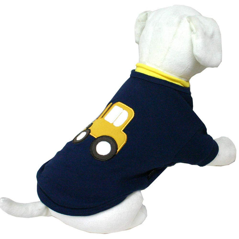 BUTTER-DOGWEAR 100% Cotton Pet Clothes for Dog Cat Puppy Coat Spring & Summer T Shirt Navy Blue Double Extra Large RB001 - PawsPlanet Australia