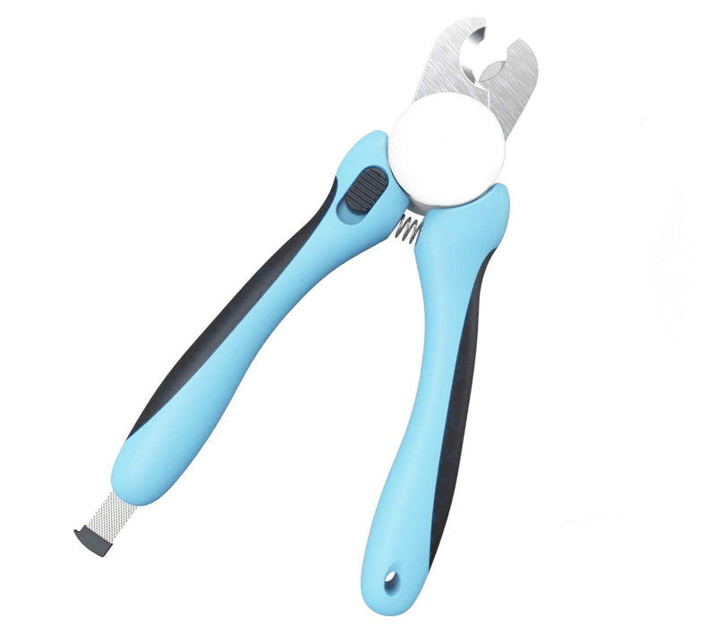 RSKY Dog Nail Clippers Cat Claw Care Nail Trimmer for Dogs Built in Nail File Slip Resistant Clippers Professional Claw Trimmer Tool for Pet Nails BLUE - PawsPlanet Australia