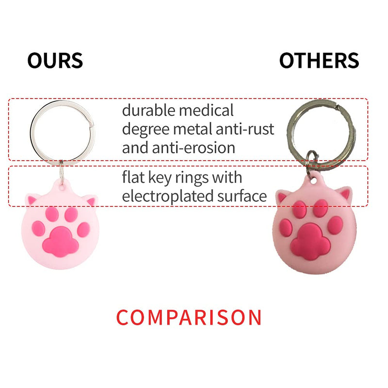Case Compatible with Air Tags Case Keychain Air tag Holder Air Tag Key Ring Cases Air Tags Protective Cover Key Chain Loop Holders Silicone for Luggage Dog Cat Pet Collar 2 Pack (Aminiation) Aminiation - PawsPlanet Australia