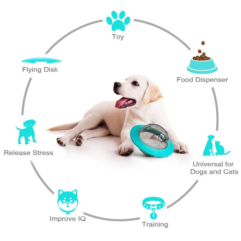 YGMXZL Treat Dispensing Dog Toy, Kitten Pet Dog Treat Feeder Turntable,Puzzle IQ Treat Flying Discs for Small Medium and Large Dogs Training Playing - PawsPlanet Australia