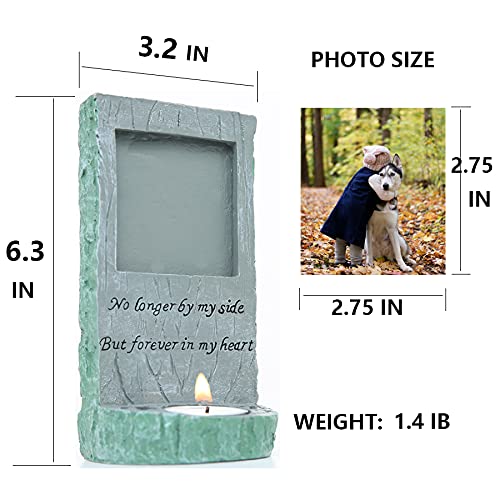 PTKSZGT Dog Memorial Gifts Tombstones Shaped Beautiful Pet Paw Picture Frame Grave Marker with 10 PCS Candle Pet Memorial Ornament Suitable for Indoor or Outdoor of Cat(Dog) Owner Gifts S1 - PawsPlanet Australia