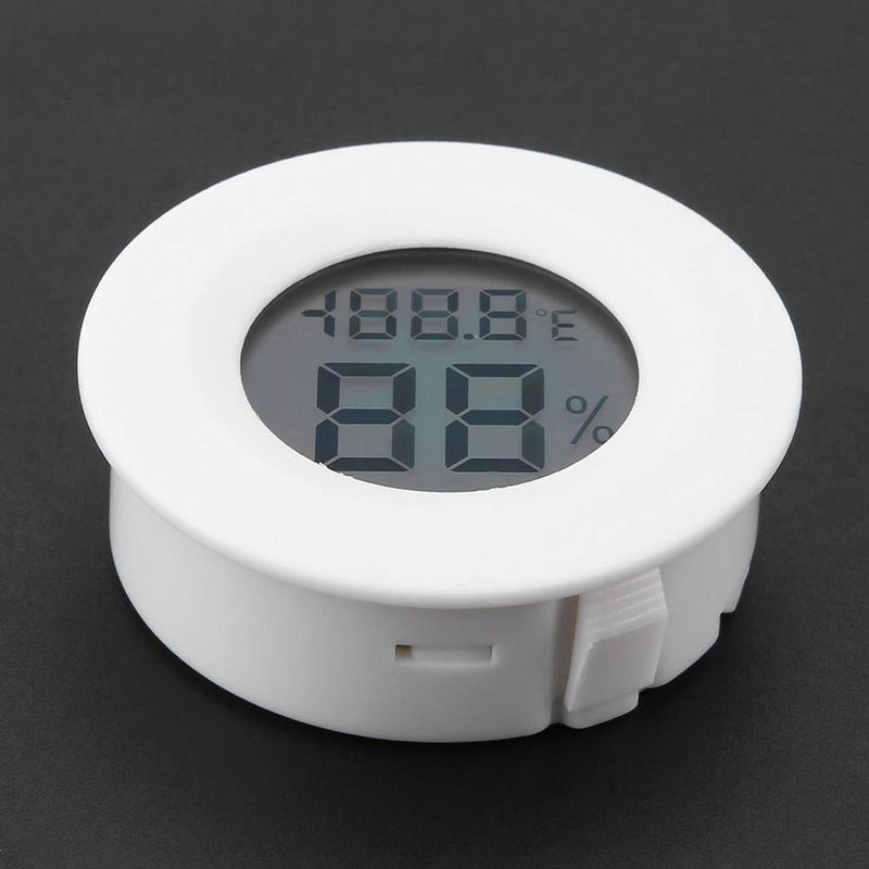 Mini Thermometer Hygrometer for Reptile, Electronic Digital LCD Pet Humidity Temperature Meter for Incubators Indoor Reptile Breeding Box Weather Station Greenhouse Basement[White](No Battery) - PawsPlanet Australia