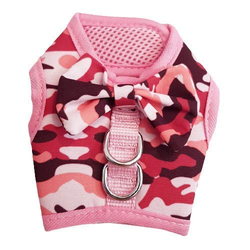 Pretty Pampered Pets UK Escape Proof Super Strong Puppy Dog Harness for New Dachshund Yorkie Shih Tzu Maltese Yorkie Toy Poodle Bichon Bunny Rabbit Cat (XS/Small, Pink Camo) XS/Small - PawsPlanet Australia