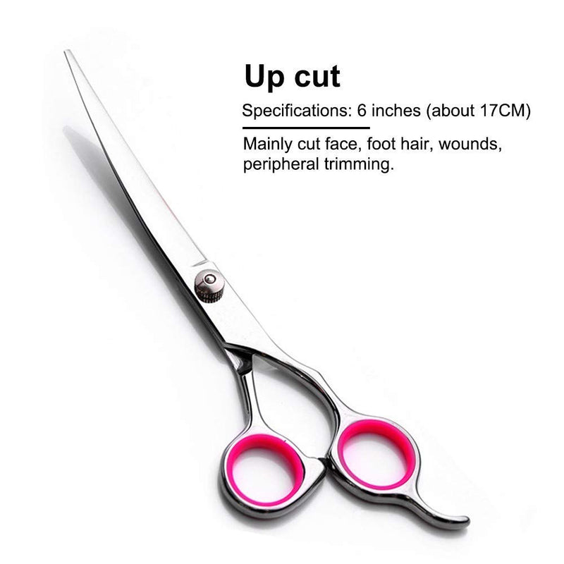 AILOVA 4pcs Dog Grooming Scissors Set, Dog Cat Trimmer Stainless Steel w/6" Curved Scissors Thinning Shear, Straight Scissors Grooming Comb for Pet Dog Cat - PawsPlanet Australia