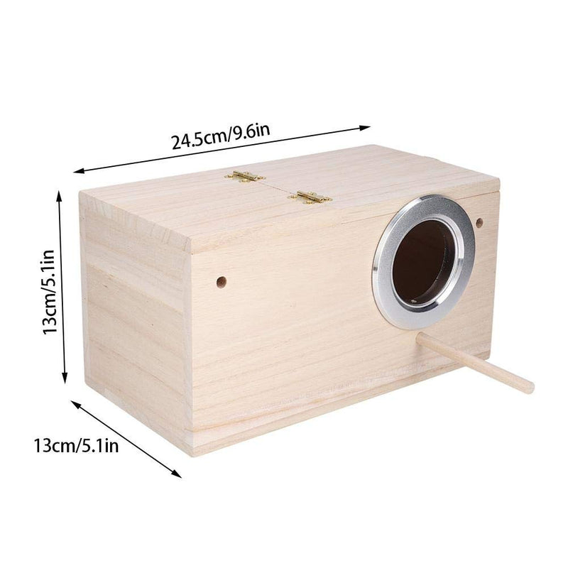 Vikye Wood House Bird Nest, Wood Parrotlets Mating Box, for for Budgerigars Cockatiel Lovebirds(Right opening) Right Opening - PawsPlanet Australia