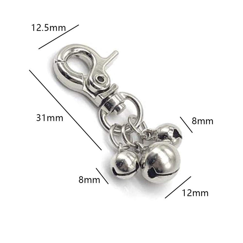 10 Pieces Dog Cat Collar Bells Bells For Pet Training with Key Rings Necklace Collar Decoration - PawsPlanet Australia