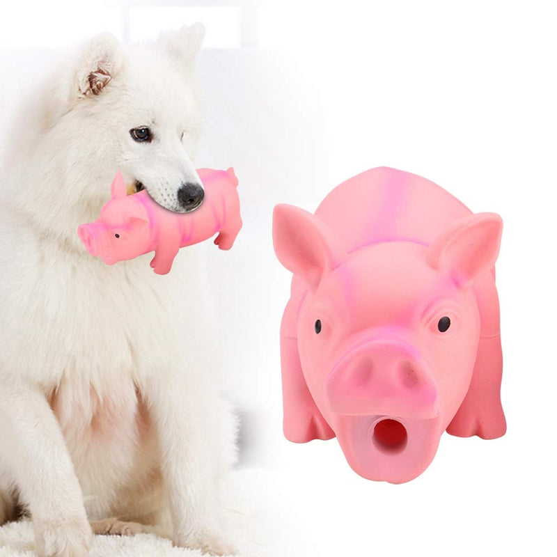 2PC Pig Shape Pet toy SLatex Material Pet Squeaker Toys Pet Teething Cleaning Toy Dog Chew Training Toy Durable Pet Teeth Chew Training Dog Puppy Interactive Playtoys - PawsPlanet Australia