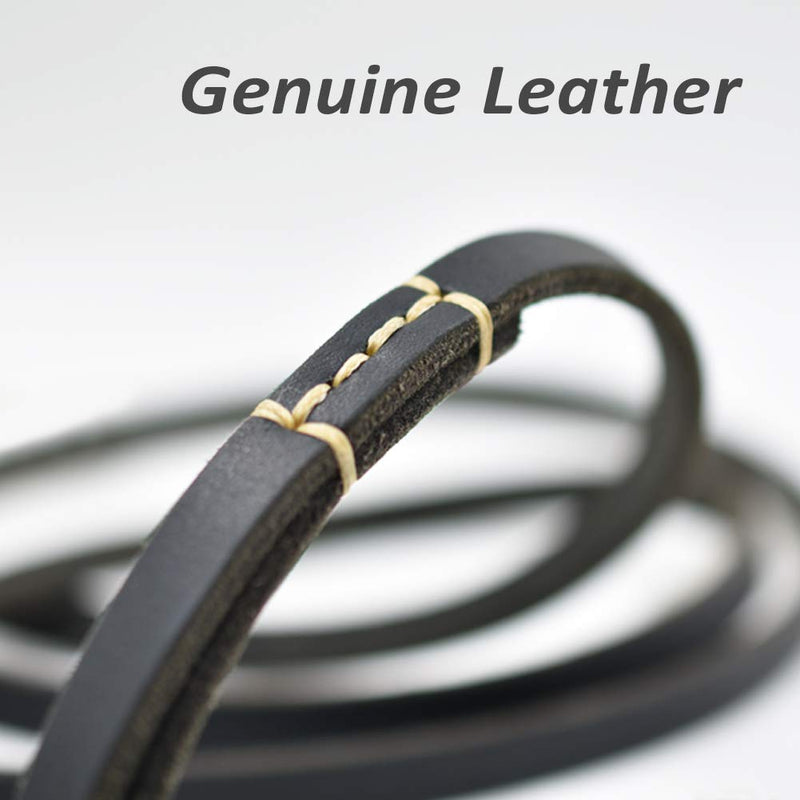 AOKLANT Black Genuine Leather for Small and Medium Dogs | Daily Training and Walking | 4 FT and 6 FT - PawsPlanet Australia