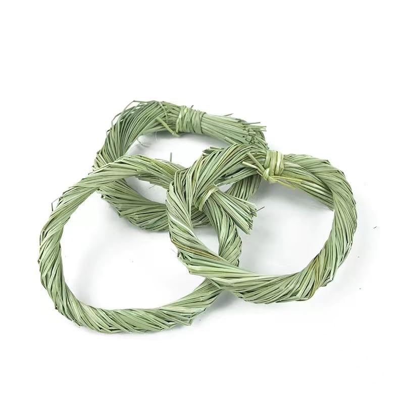 Pet Grass Ball Toy Rabbit Chew Toys, Natural Grass Ring Bunny Molar Grass Stick Toys Small Animal Boredom Breaker Activity Play Chew Toys for Bunny Hamster Guinea Pig Gerbils 3 Types Grass Chew Toys - PawsPlanet Australia