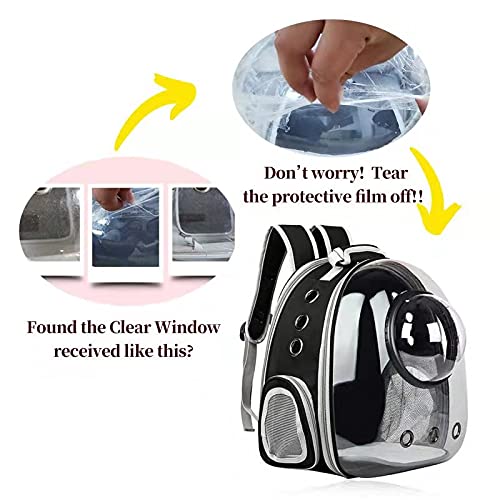 AJY Cat Carrier Dog Carrier Backpack in Black, Pet Carrier Back Pack Pack for Small Medium Cat Puppy Doggie, Dog Body Carrying Bag Travel Space Capsule for Travel, Hiking, Walking & Outdoor Use Black Pet Backpack - PawsPlanet Australia