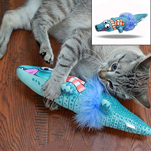 OFKPO Cat Interactive Toy Catnip Toys for Indoor Kitten(Crocodile) - PawsPlanet Australia