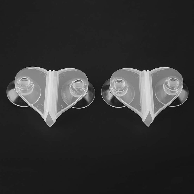 [Australia] - Zetiling Aquarium Devide Separator Suction Cup, Plastic Sucker Clip Heart Shape Divider Sheet Holder Isolation Tool for Separate Different Fish 