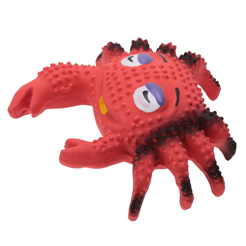 TOPINCN Dog Chewing Toy Colorful Durable Latex Pet Toy Cute Cartoon Safe Teething Biting for Puppy Small And Medium Dogs(Crab) Crab - PawsPlanet Australia