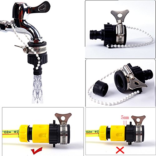 [Australia] - 32.8 Feet Tube Hose No Spill Fill Aquarium Maintenance System with Tube Clip and Faucet Connectors 