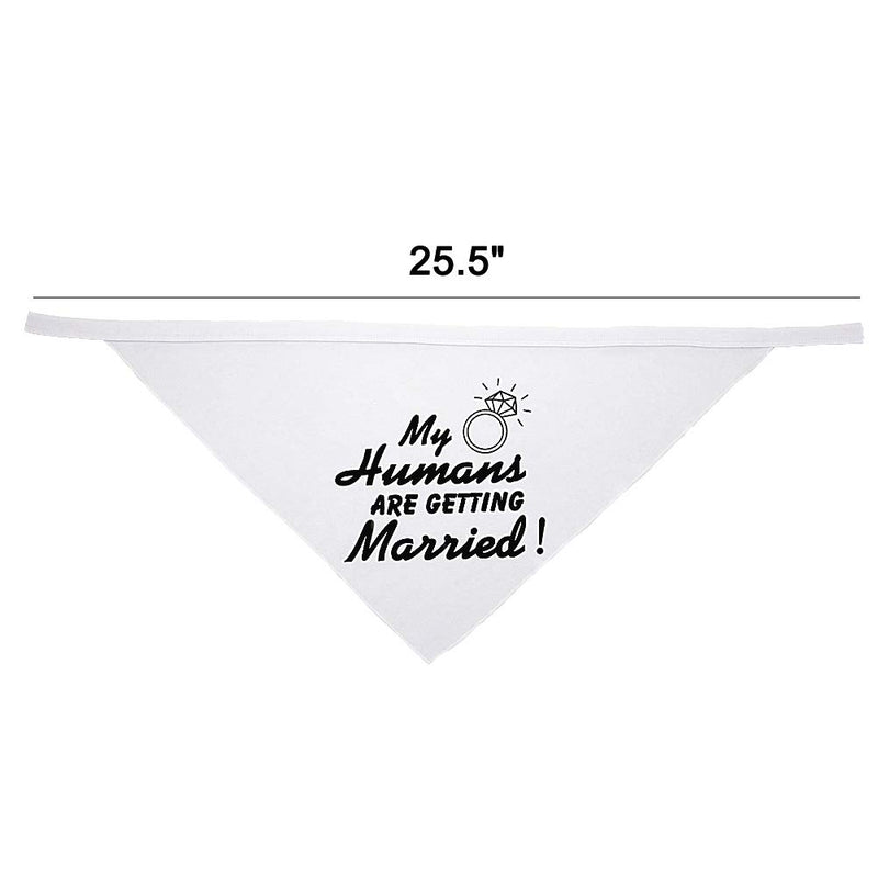 [Australia] - My Humans are Getting Married Dog Bandana for Medium to Large Dogs Wedding Pet Bandana Triangle Bibs Scarf Accessories 