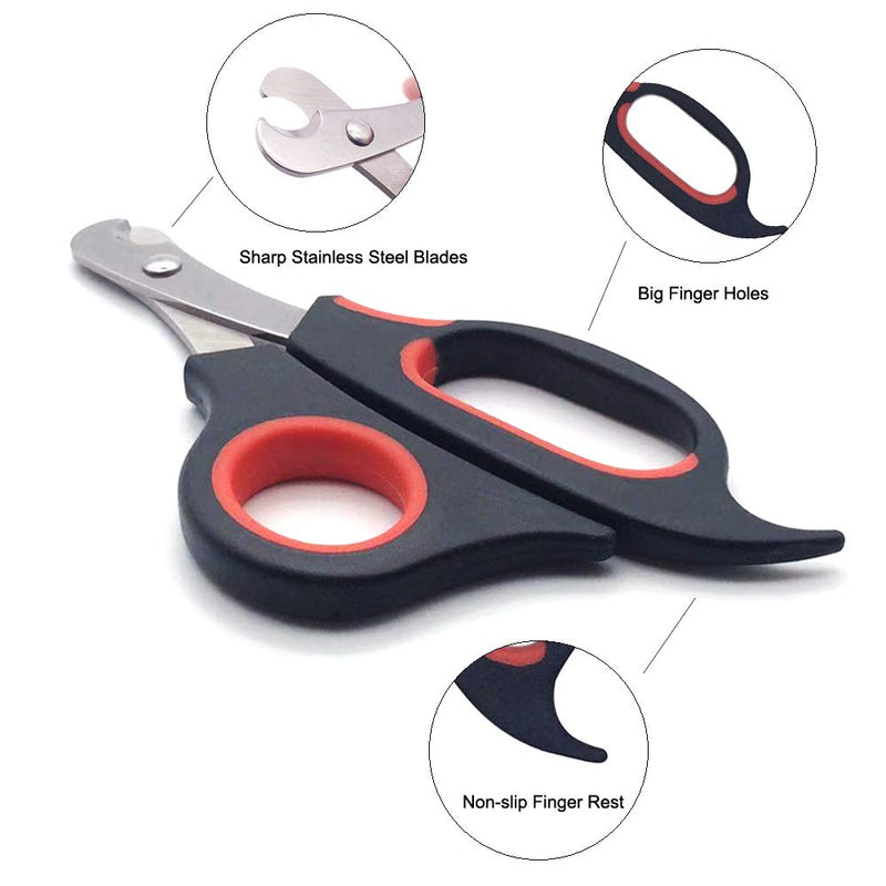 [Australia] - Niubow Professional Cat Nail Clippers Trimmer Scissors for Small Breeds, Puppies, Rabbits, and More, Safe Sharp Stainless Steel Blades, Non-Slip Big Handles, Easy at Home Grooming 