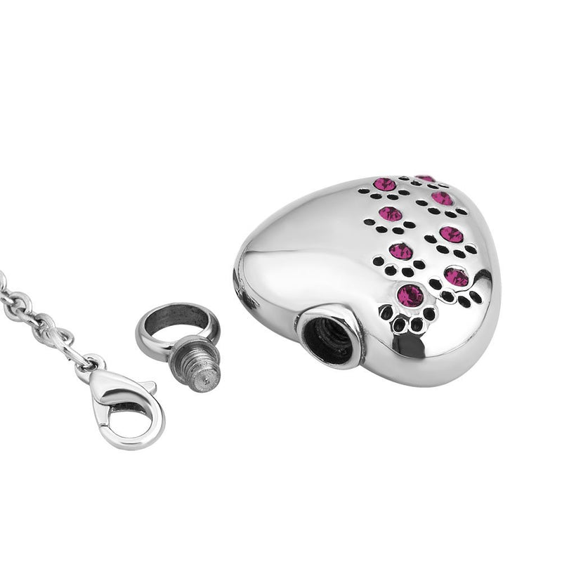 SexyMandala Urn Necklace for Ashes Pet Dog Cat Paw Print Cremation Keepsake Memorial Pendant Feb - PawsPlanet Australia