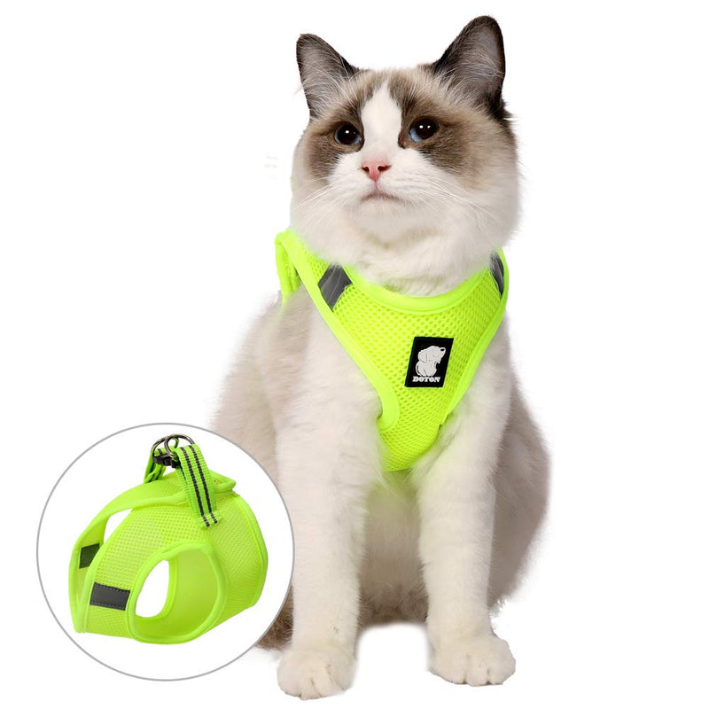 LIANZIMAU Cat Harness And Leash Set Ultra Light For Walking Escape Proof Set Adjustable Soft Mesh Step in Padded Cushioning Running Vest Jacket For Kitten Pets Puppy XS Fruit Green - PawsPlanet Australia