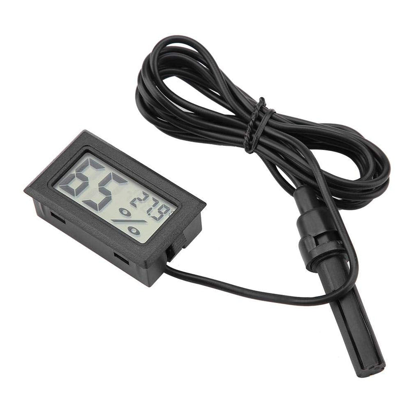 HEEPDD Digital Thermometer Hygrometer, Embedded Mini Temperature Humidity Meter with External Probe for Reptile Incubator Aquarium Poultry Office - PawsPlanet Australia