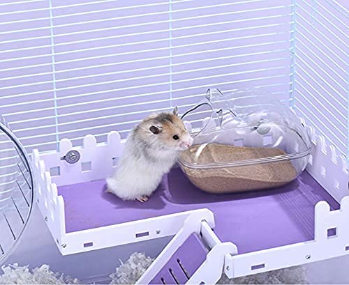 Hamster Sand Bath Container Small Pet Bathtub Sauna Toilet Washroom Box with Shovel Small Animal Bathroom for Syrian Gerbil Dwarf Guinea Pig Rat Mice (Small) - PawsPlanet Australia